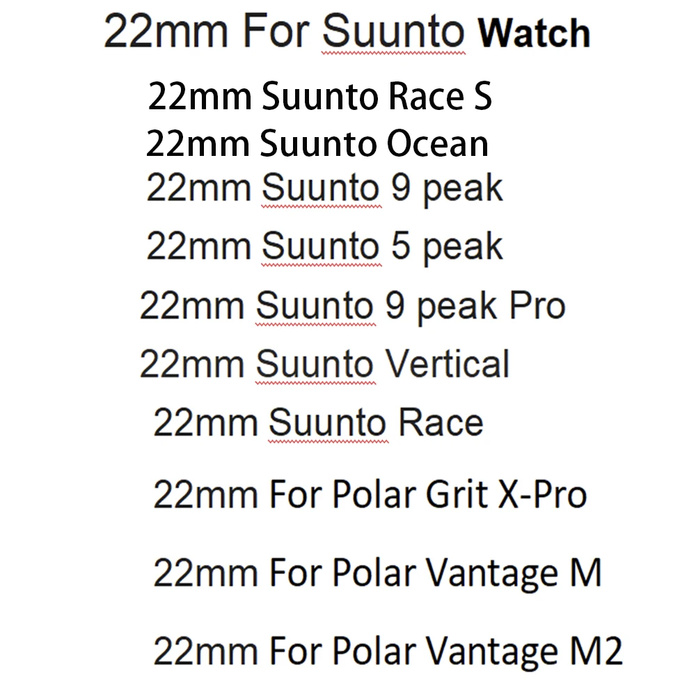 22 مللي متر حزام سيليكون لساعات Suunto 5 9 الذروة لينة استبدال معصمه لسباق Suunto/الأشرطة العمودية للرجال والنساء
