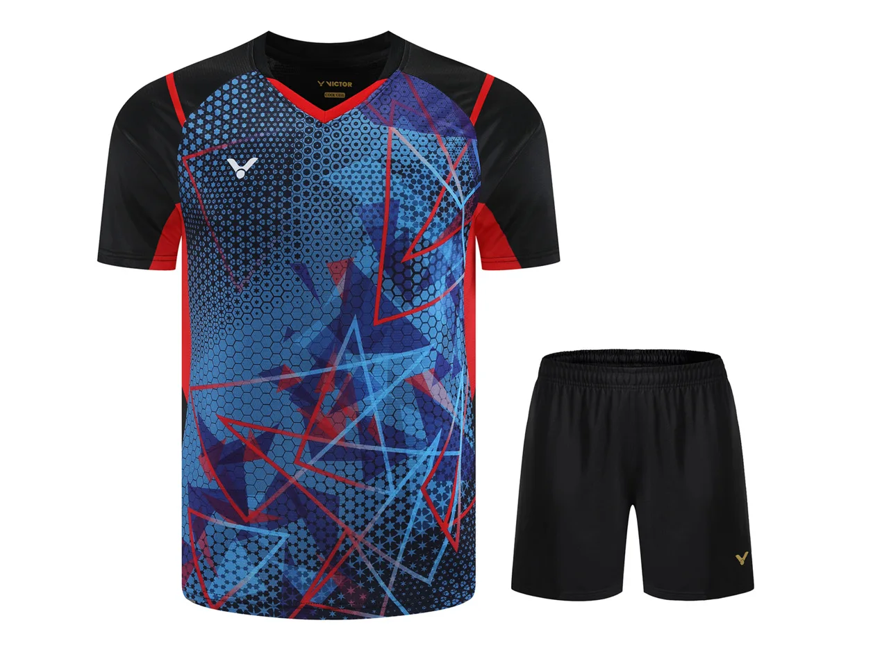 Personalizzato un set di t-shirt da badminton t-shirt da tennis da uomo e da donna pantaloncini ad asciugatura rapida traspirante light team LOGO personalizzato