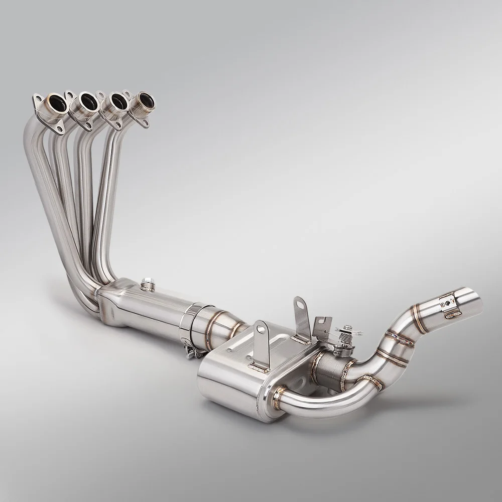 Suitable for SRK421 421 Motorcycle exhaust system Dual channel valve Front Connect Link Pipe slip on original muffler