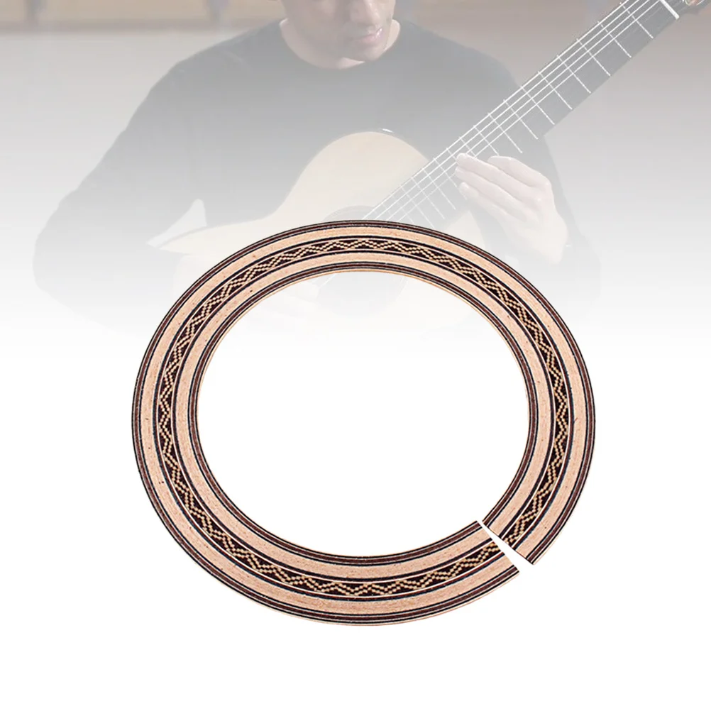 

Rosewood Guitar Rosette Curved Strips 90mm Sound Hole Inlay Easy Apply Remove Guitar Decals Inlay Sound Hole Decal