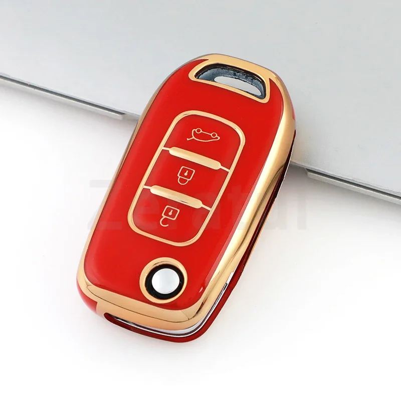 Чехол для автомобильного ключа из ТПУ с 3 кнопками для Renault Kadjar Captur Megane 3 Symbol Logan 2 Sandero 2 Dacia Duster, чехол для брелока, аксессуары