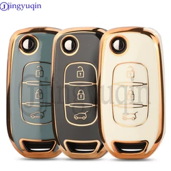 Jingyuqin NEW TPU Car Key Case Cover For Renault Kadjar Captur Megane Sandero Stepway Logan Clio 5 Arkana Accessories