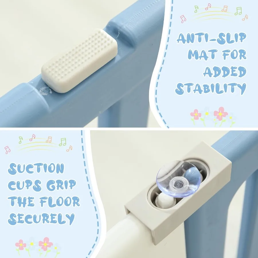 18 Panels Baby Play Pen Extra Large Baby Playpen Foldable Astronauts Play Pens for Babies and Toddlers Adjustable Portable Fenc