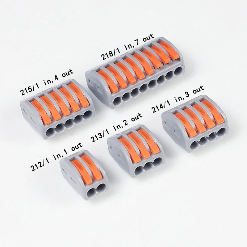 10pcs Quick Terminal Connector FM-212/ 213 /214 Hard And Soft Wire Parallel Connector Connector Press The Wire Terminal PCT image 4