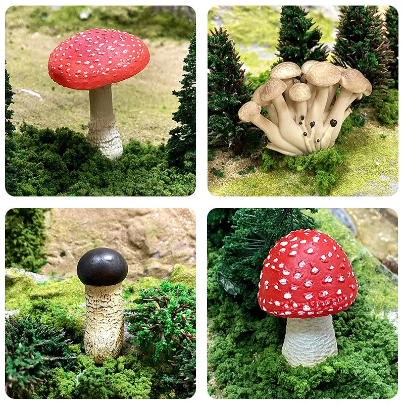 Cognitive Plant Simulation Action Figures Model Vegetables Mushrooms Fruits Bamboo Shoots Miniature Ornament Accessories Toys