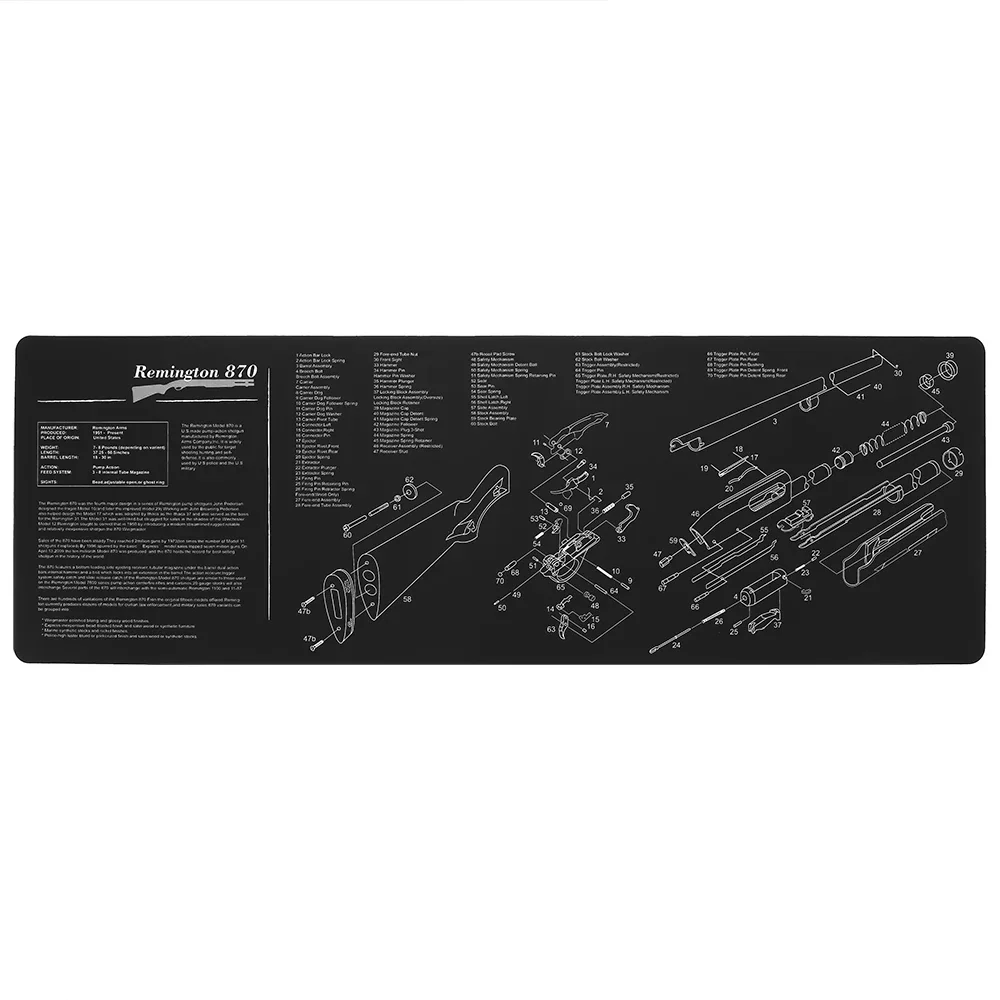 Gun Smith Armorer with Parts Diagram and Instructions Mouse Pad for AR-15 AK47 Remington 870 Cleaning Rubber Mat 36