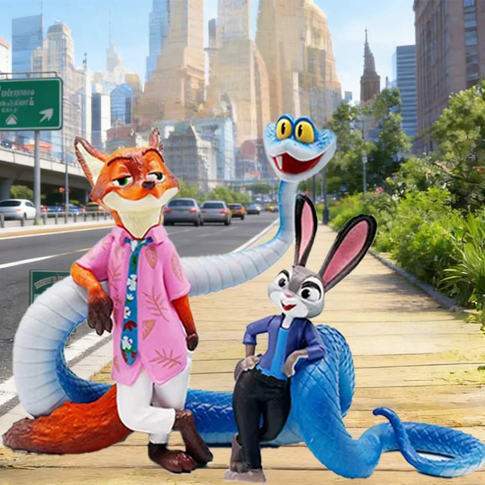 ฟิกเกอร์การ์ตูนจากภาพยนตร์ Hot Film 18 ซม. จูดี้ ฮอปส์ และ นิค ไวลด์ จากเรื่อง Crazy Animal City ทำจาก PVC ของสะสม ตุ๊กตาการ์ตูน ของขวัญคริสต์มาส/ฮาโลวีน