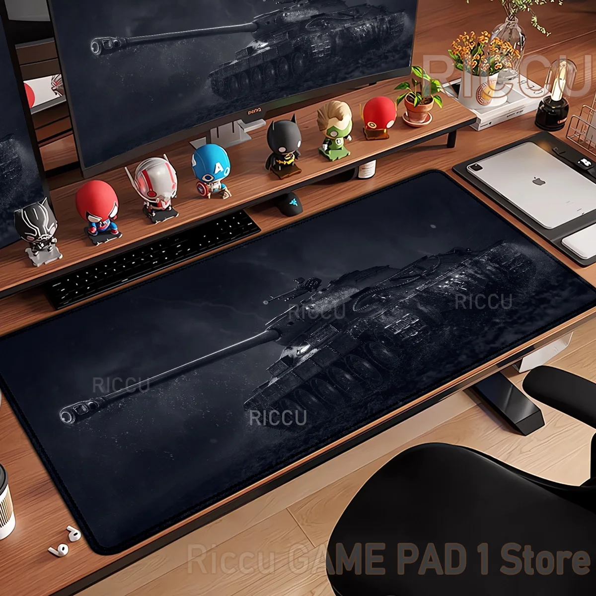 

W-World Of Tanks Game Mouse pad Large Gaming Mouse Pad LockEdge Thickened Computer Keyboard Table Desk Mat XXL