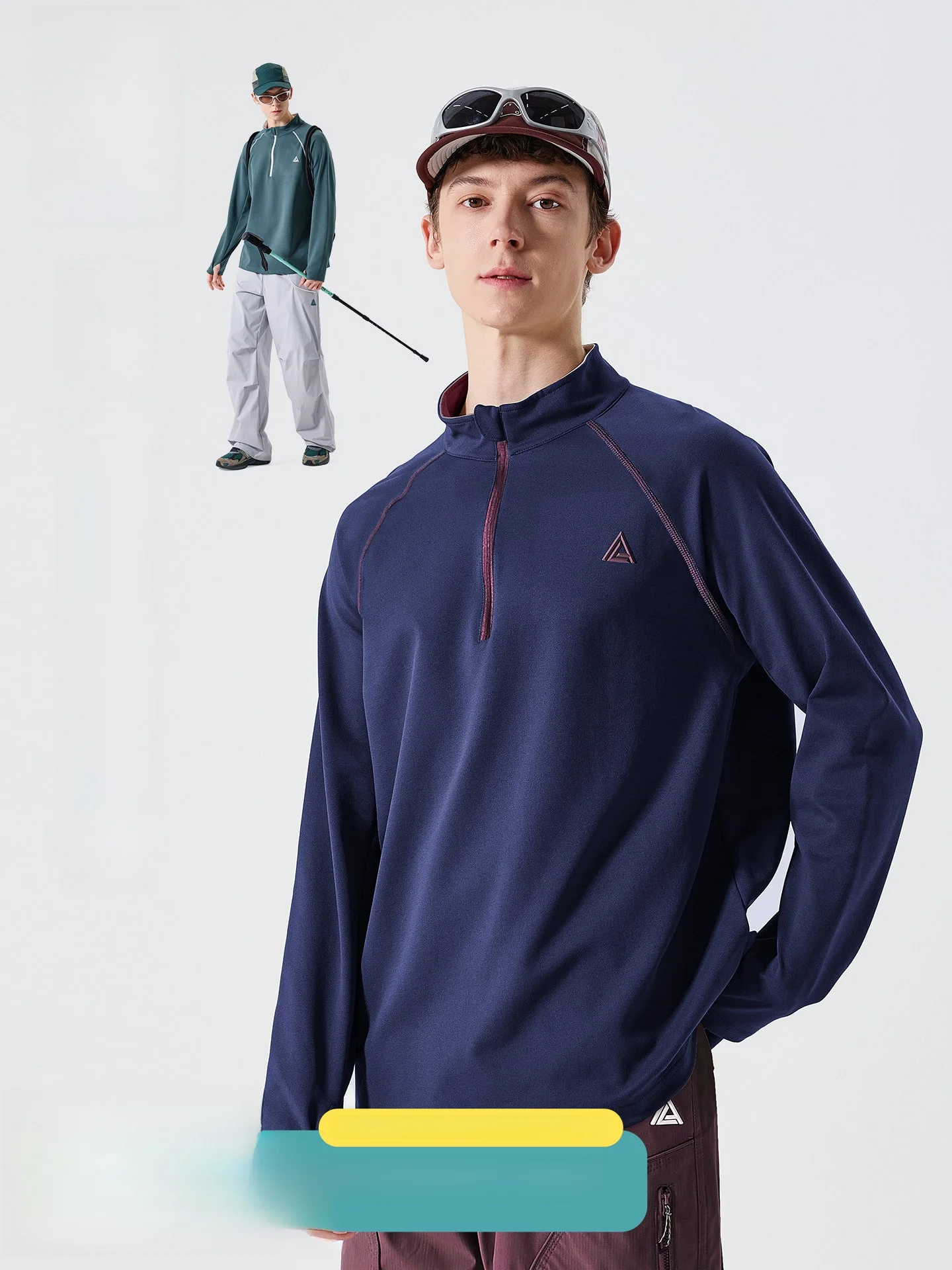 

LAZY DAY TREND Men's Outdoor Long Sve T-irt Qui Dry Anti-Uv Casual Polyester Fiber Antibacterial Summer Autumn Top