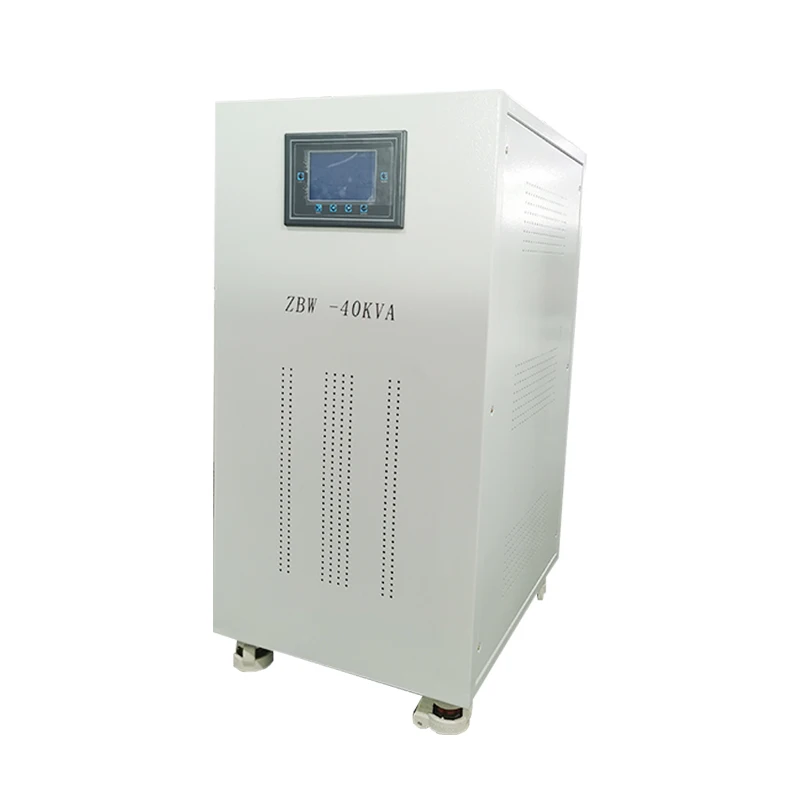 Customization input 380V+-20% 3 phase Intelligent Non-Contact Type 1kva to 120kva SCR  AC Voltage Stabilizer