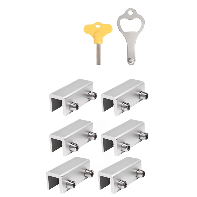 

B68C Window Lock (6 Sets) Safety Window Lock, For Vertical And Horizontal Sliding Window And Sliding Doors, Adjustable Lock