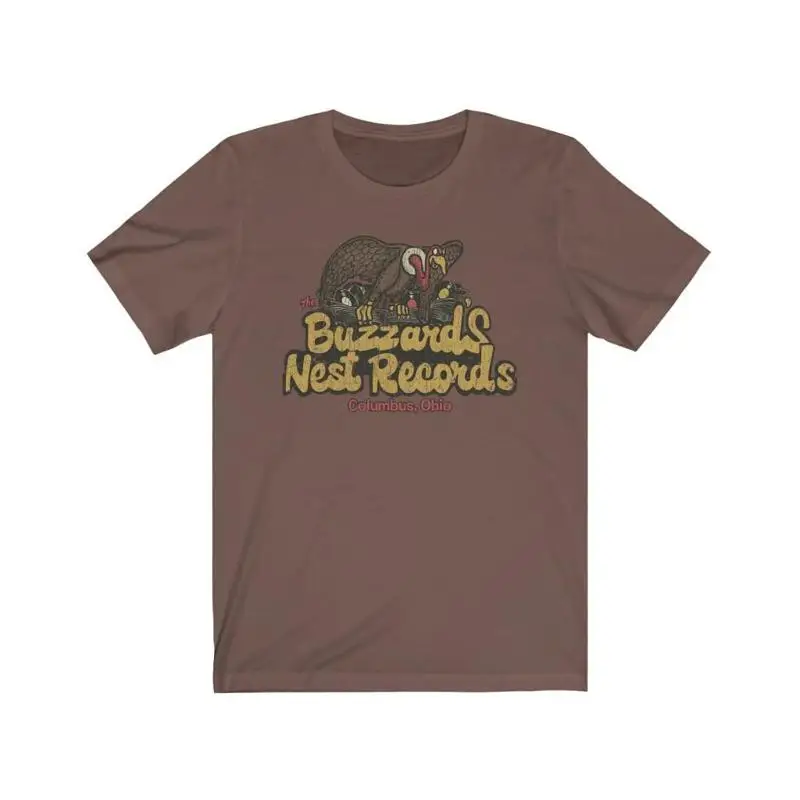 

Винтажная мужская футболка Buzzard's Nest Records 1976,