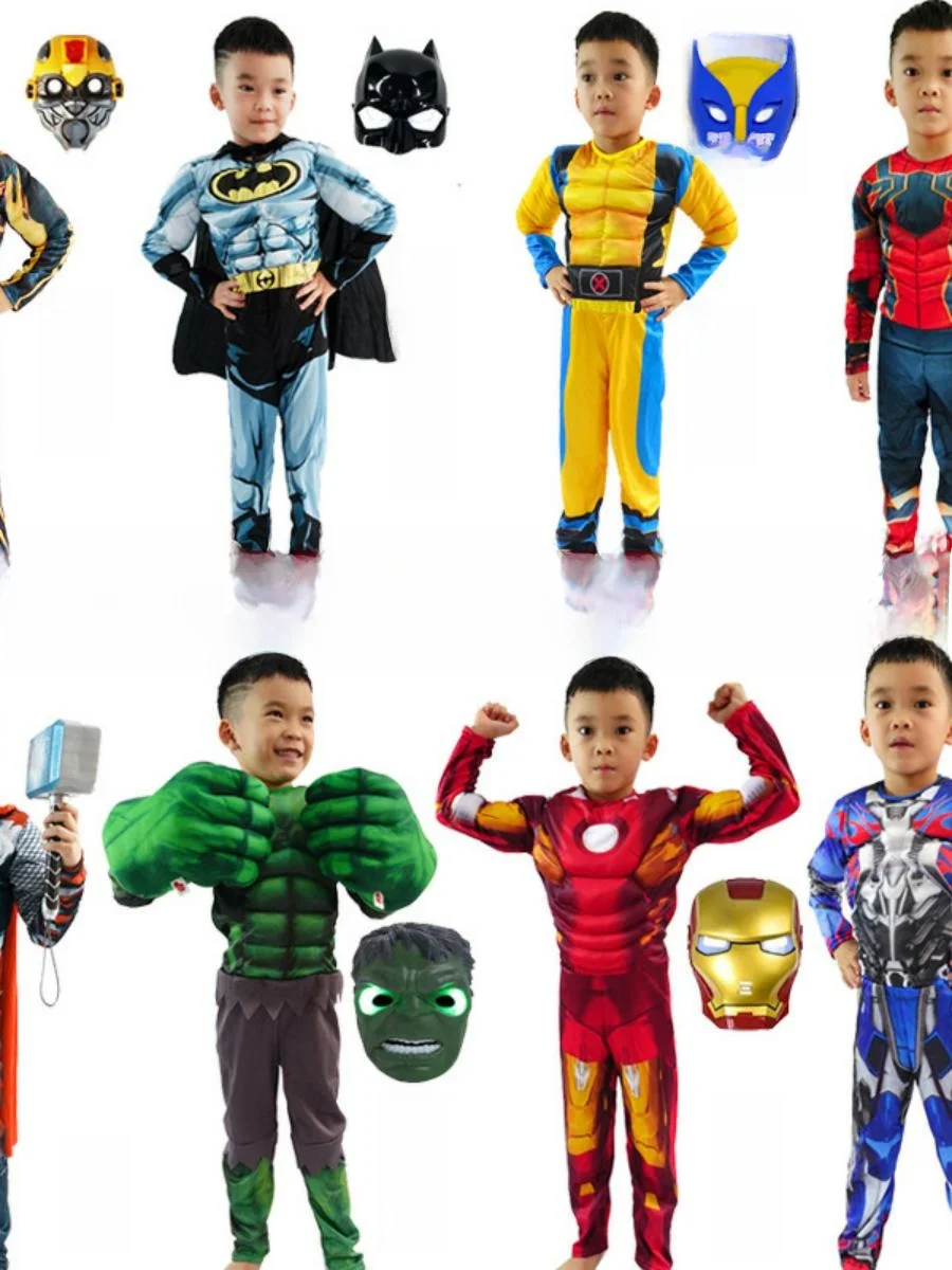 loween Glow-in-the-k Mask Set Accory for Children Clete Iron Man Optimus Prime een Giant Costume Outfit