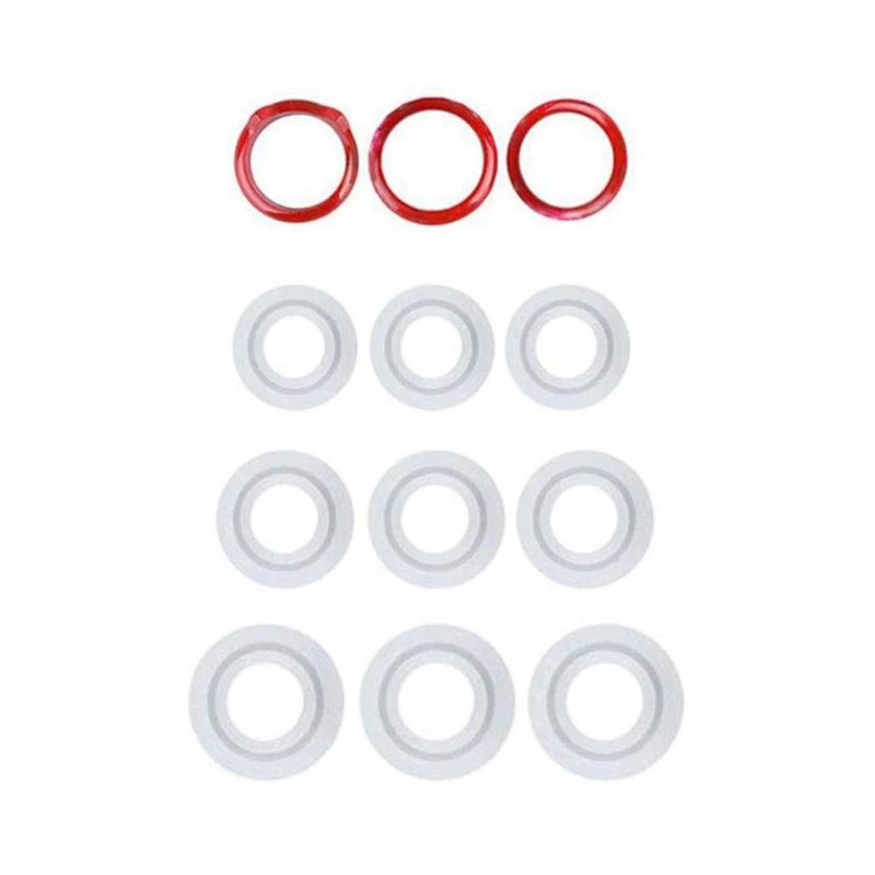 Silicone Ring Mold 9Pcs Resin Epoxy Mold, Ring Pendant Casting Circle Mould For Diy Jewelry & Craft Making (3 Types, 16Mm/17Mm/1