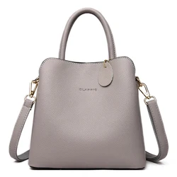 Borse in pelle da donna con secchiello alla moda borse con manico superiore di alta qualità borsa da viaggio Casual solida borsa a tracolla in pelle femminile Sac