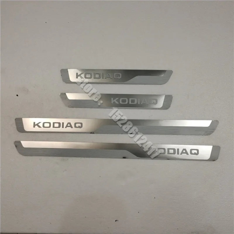 

Free Shipping For Skoda KODIAQ 2018-2021 Stainless Steel Door Sill Scuff Plate Door Sill Protector Welcome Pedal Car-styling