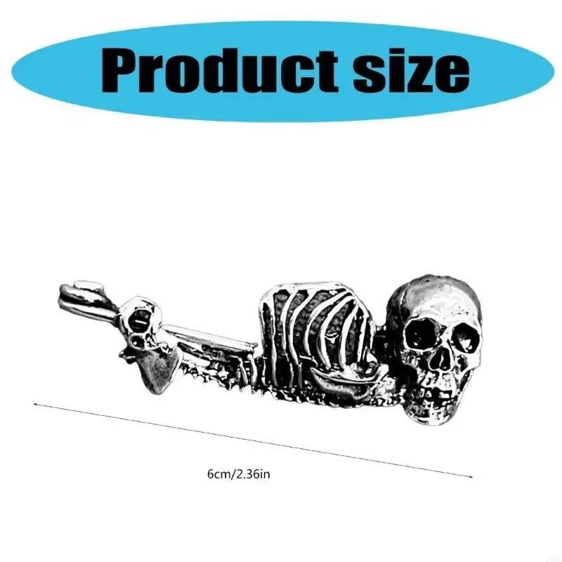 Vintage Skull Brooch Pin Hat Pin For Daily Use Halloween Party Accessories for Adult Teens Steampunk Clothes Hat Decors