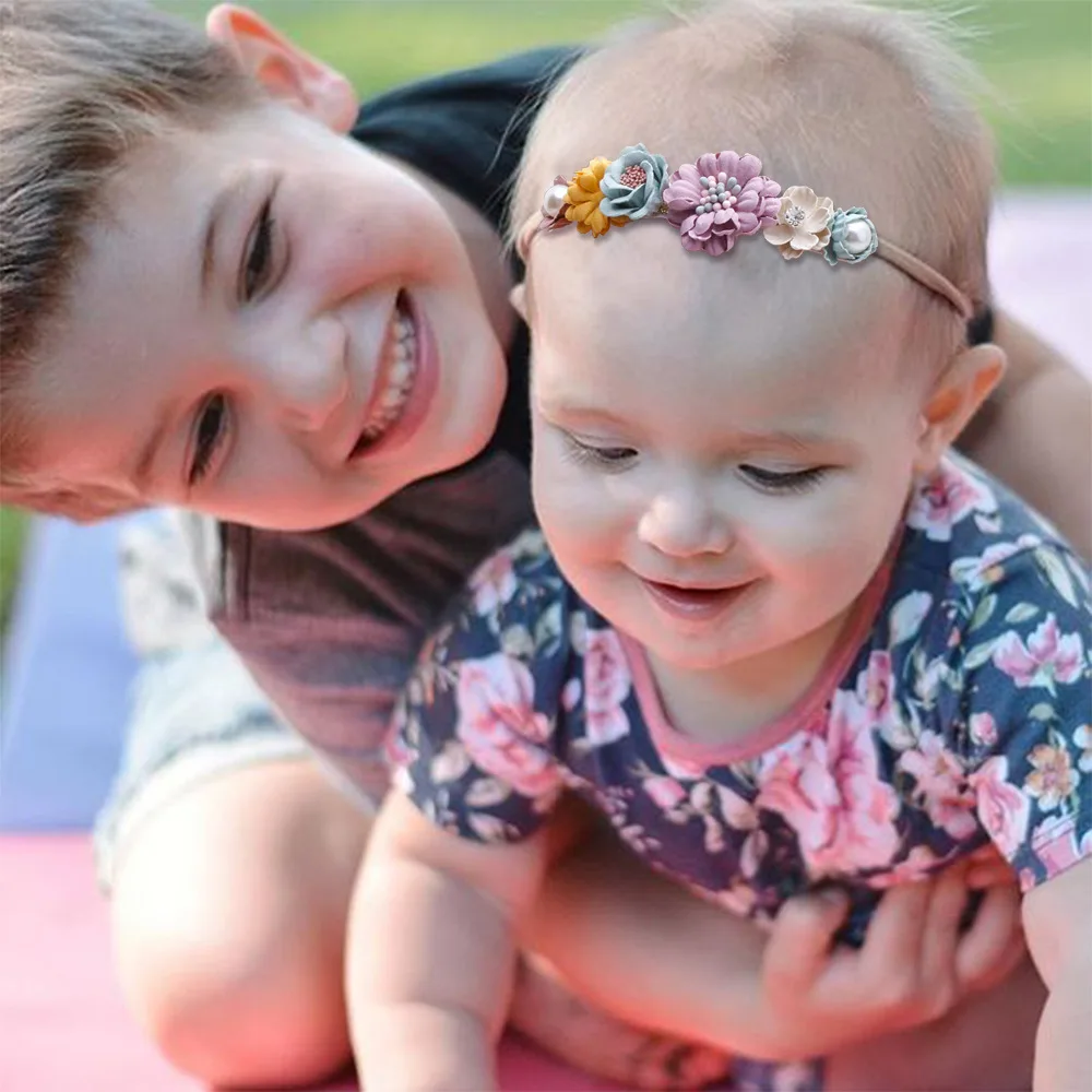 Baby Girl Headband Cute Baby Elastic Hair Band Newborn Head Flower Toddler Photo Props Headband Headwear Kids Accessories