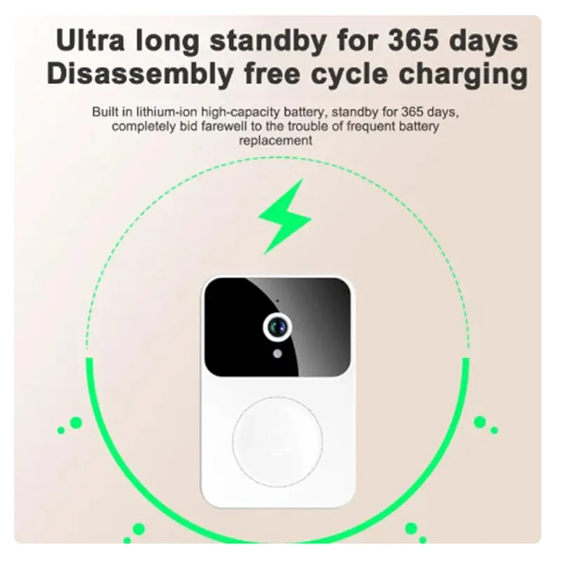 Y43A-Smart Wireless Wifi Video Doorbell Waterproof 1080P HD Video Doorbell With Camera HD Infrared Night Vision Camera Easy Inst