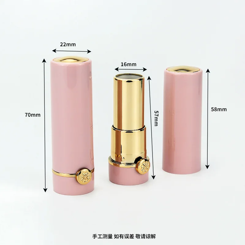 12.1mm Empty Lipstick Tube High-grade Black White Pink Round Lipstick Tube Lipstick Tube Packaging Materials Spot Buckle Type