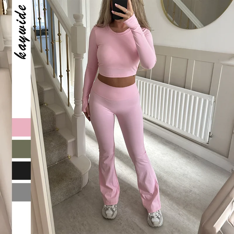 

Y2K Tight Long-sleeved Yoga Pants Suit Women's Autumn and Winter