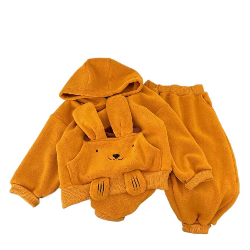 New Winter Baby Clothes Children Boys Thick Warm Hoodies Pants 2Pcs/Sets Toddler Girls Clothing Infant Costume Kids Tracksuits