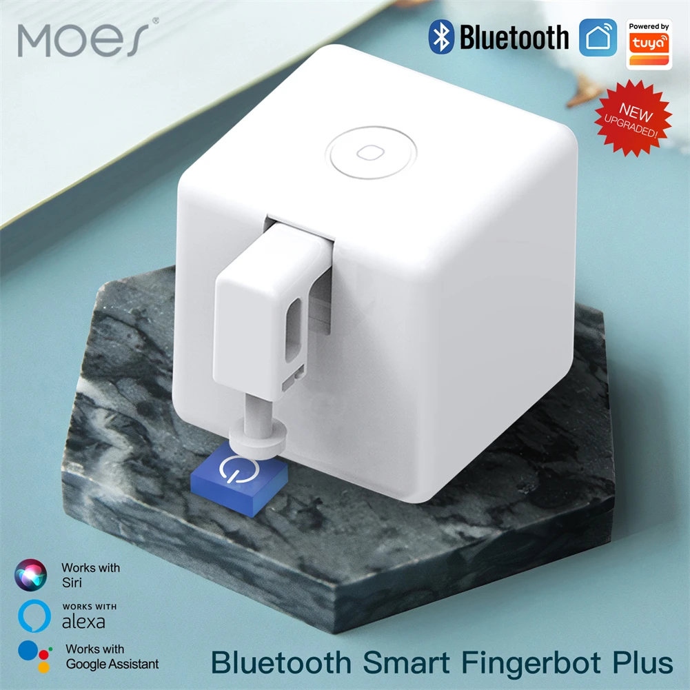 MOES-interruptor inteligente con Bluetooth, pulsador de botón para Smart Life, Control por voz a través de Alexa y asistente de Google, Tuya