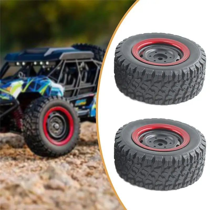 B05C-2PCS Rubber Tire Wheel RC Replacement Parts Easy Install For SCY 16103 16103PRO RC Car