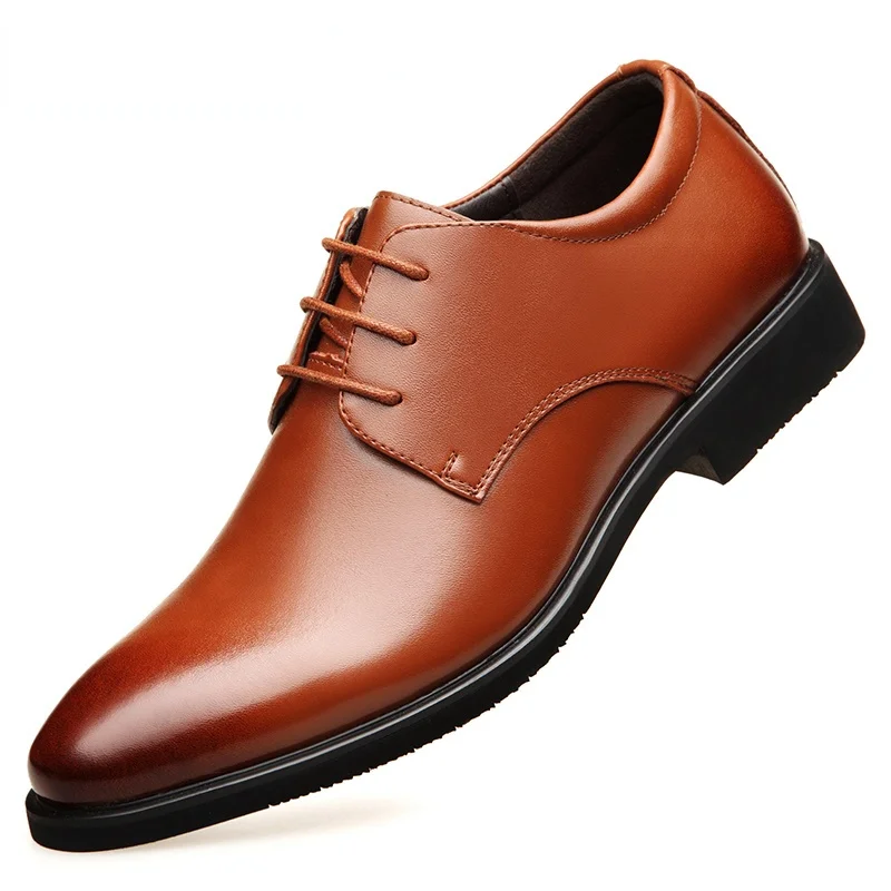 Business Wedding Fashion Luxury Spring Autumn Shoes Man Cow Leather Shoes Rubber Sole Large Size 48 Office Business Dress Flats