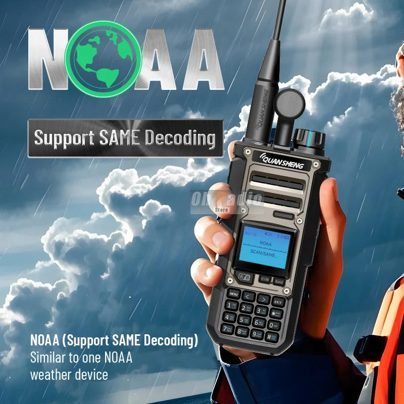 Quansheng TK11(8) 10W Walkie Talkie AM FM SSB Receptor duplo 3000mAh Analisador de espectro de voz mágica Medidor de frequência AME Ham Radio