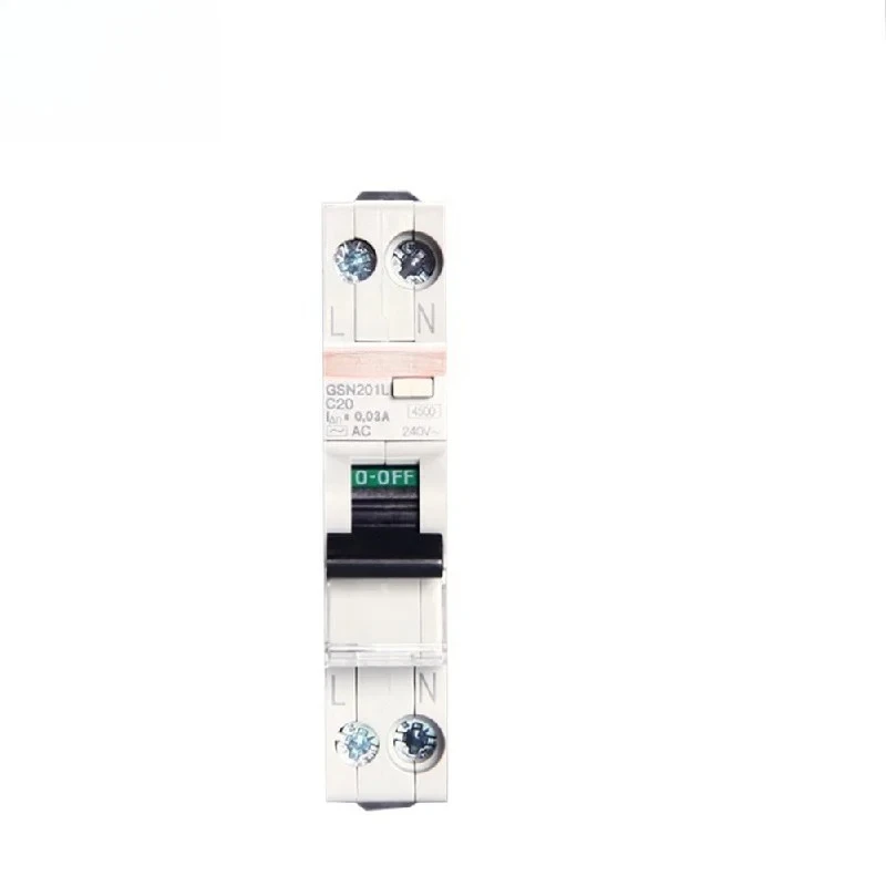 

1pcs Residual current protection circuit breaker GSN201L 1P+N 6A 10A 16A 20A 25A type C AC electronic