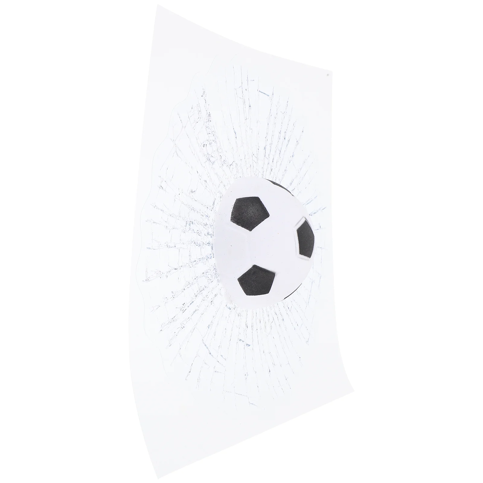 Car 3D Stickers Soccer Prank Stuff for Adults Crack Glass Window Decals Cracked