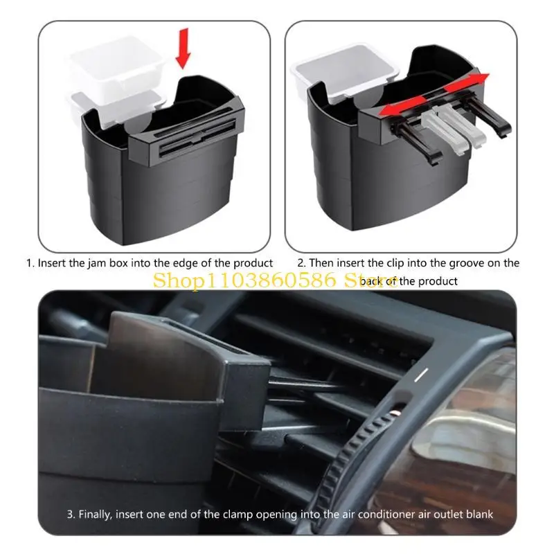 242A Universal Car French Fry Holder Air Vent Mounted Hook Tray Stand Fast Drink Beverage Keys Bracket