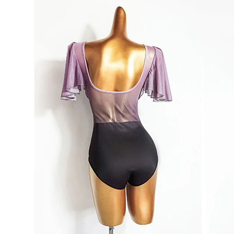 Collant bodysuit para a competição de dança de salão vestidos de dança de tango valsa padrão flamenco traje personalizar d1362 corpo