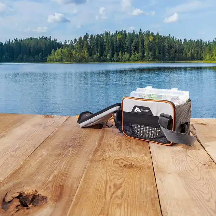 

Tackle Bag with Trays, Gray, Polyester