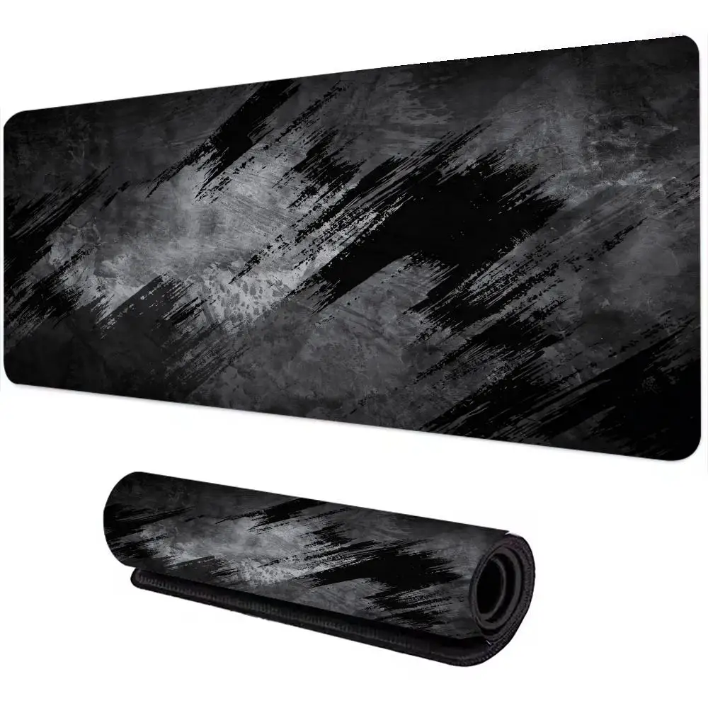 Cinza graffiti mouse pad grande computador escritório jogo tapetes de mesa xxl borracha antiderrapante teclado de jogos mousepads longos almofadas de mesa
