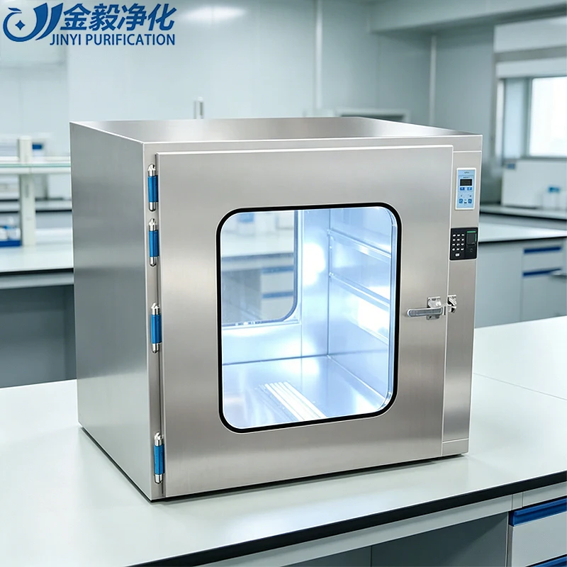COOFULL  Approved Mechanical Interlock Laminar Flow Passbox Stainless Steel Box for Processing Cleanroom Purification System