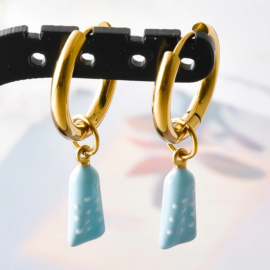 316 Edelstahl Stereoskopische Kawaii Enten-Erdbeer-Kirsch-Paprika Hängeohrringe für Damen und Herren Schmuck Piercing Geschenk – Detail 20