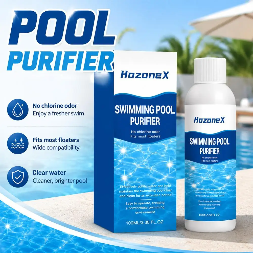 1/2Pcs Swimming Pool Water Purifier Scale Remover Non-Chlorine Water Clarifier for Inflatable Pool Hot Tub Spa Algae Stain Clean