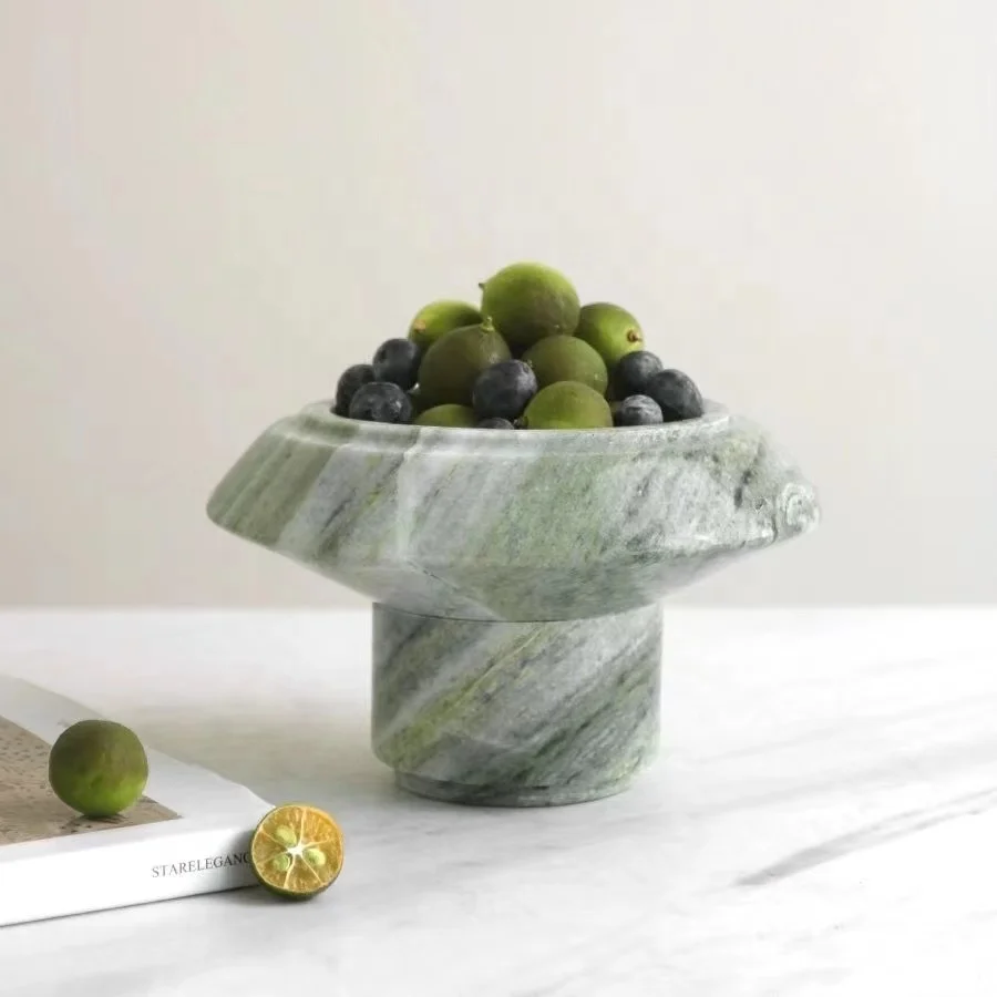 

Modern Art Marble Fruit Plate Ornaments Creative Simple Home Decoration Living Room Desktop Hotel Party Supplies Decoration