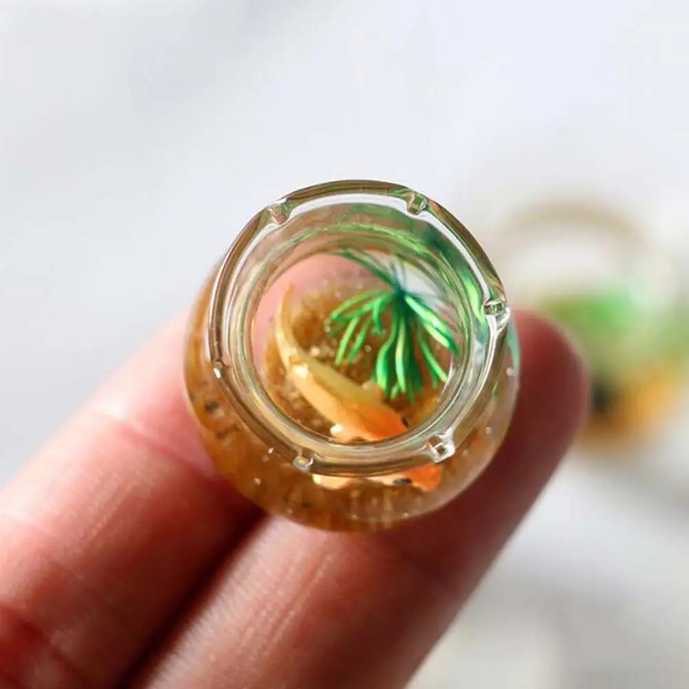 Decals Dolls Decoration Dollhouse Toy Miniature Fish Bowl Dollhouse Miniature Glass Fish Tank Model Miniature Fish Tank