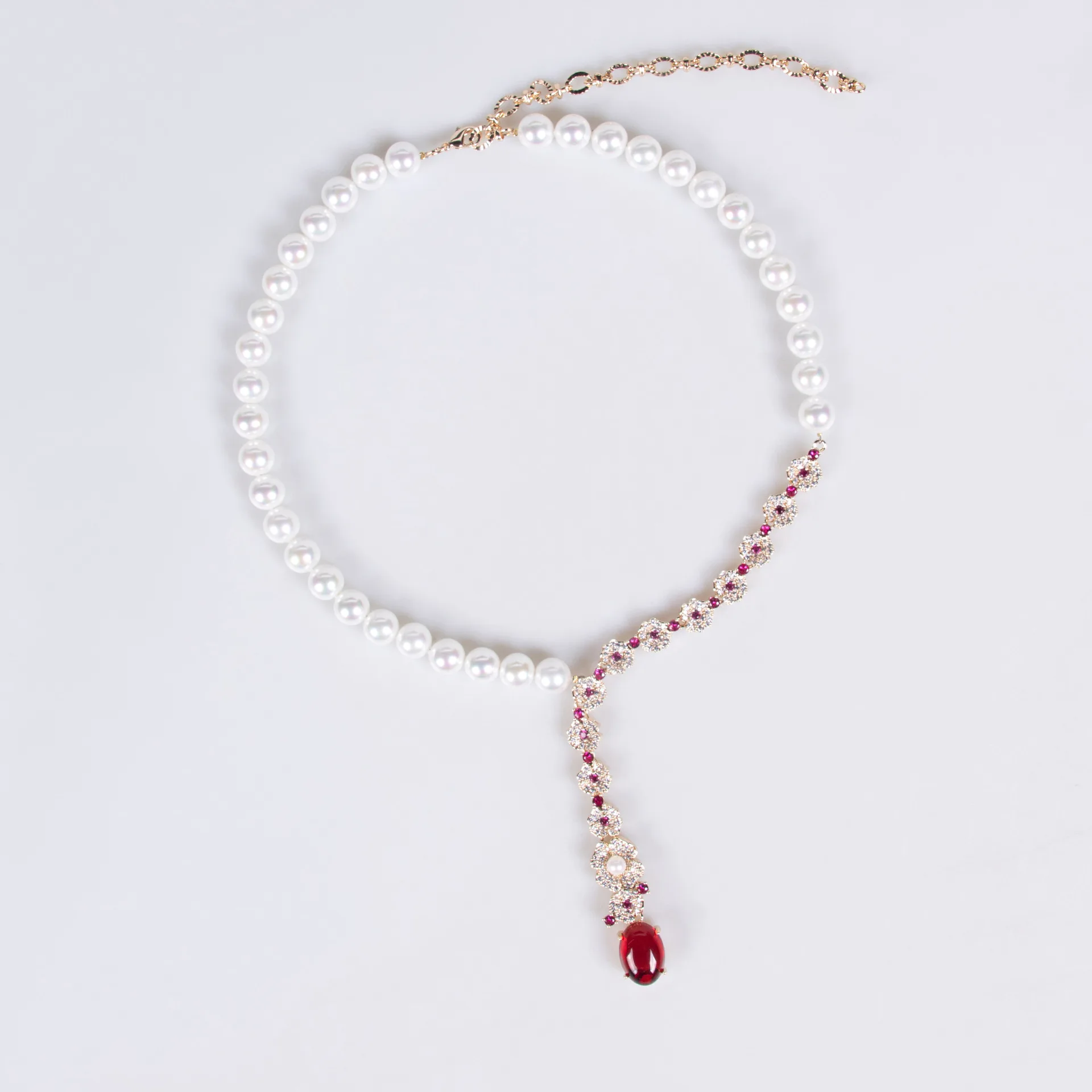 المرأة الأزهار اللؤلؤ خمر الباروك قلادة القرط مجموعة