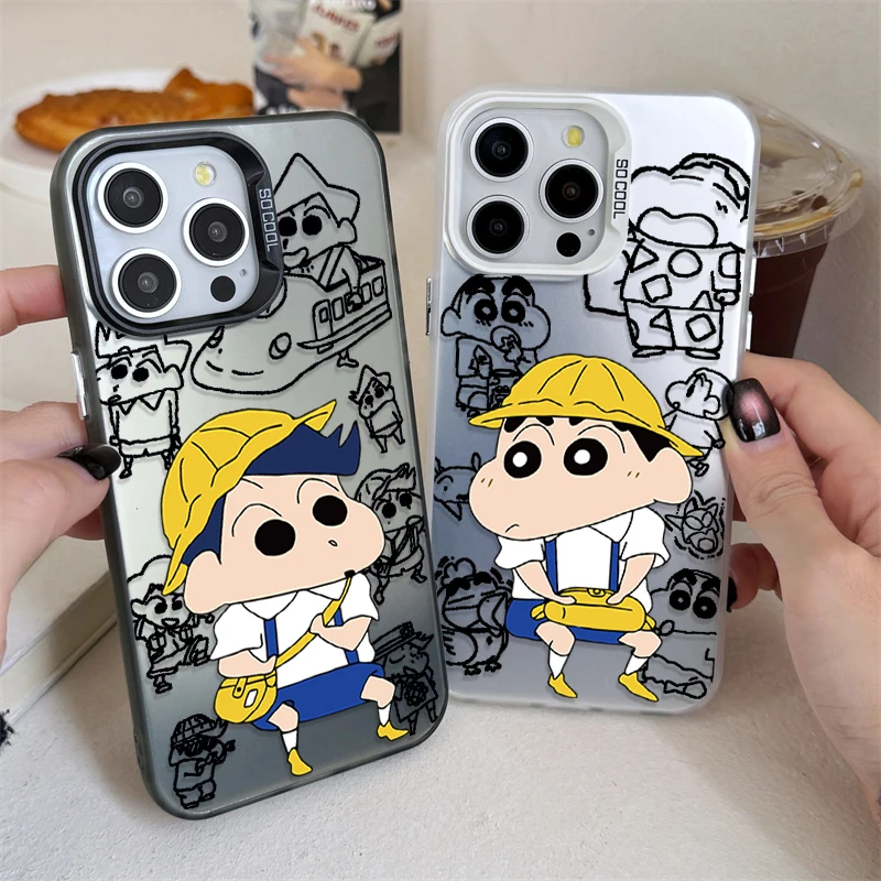 C-Crayon S-ShinChan Matte Hard Case for Xiaomi Mi 14T 13T 12T Pro for Xiaomi 14 13 12 11 Ultra Lite 5G NE 10 12X 12S 11i 11X Pro view 2