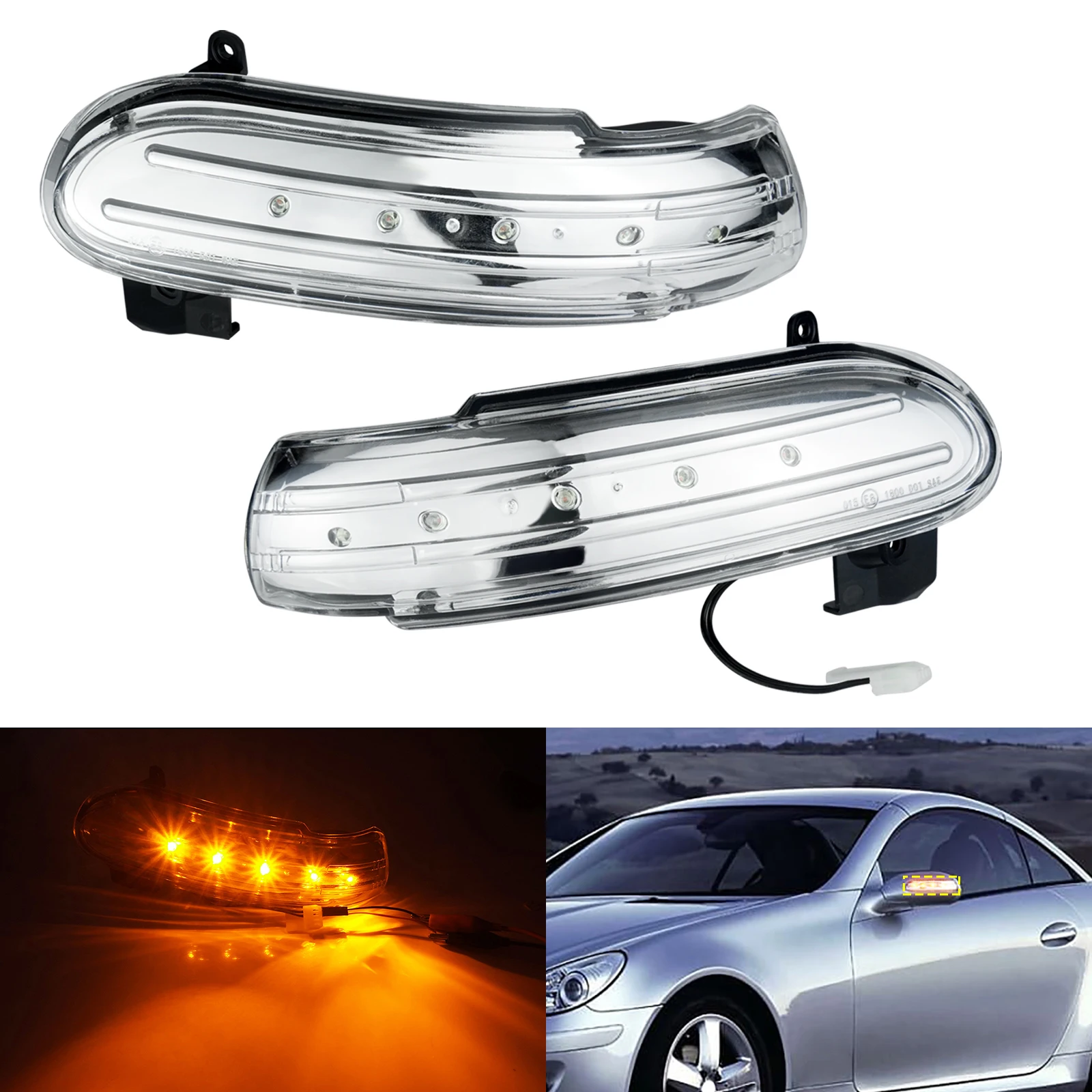 

For Mercedes Benz SKL SL R171 R230 03-08 Wing Mirror Indicator LED Signal Light