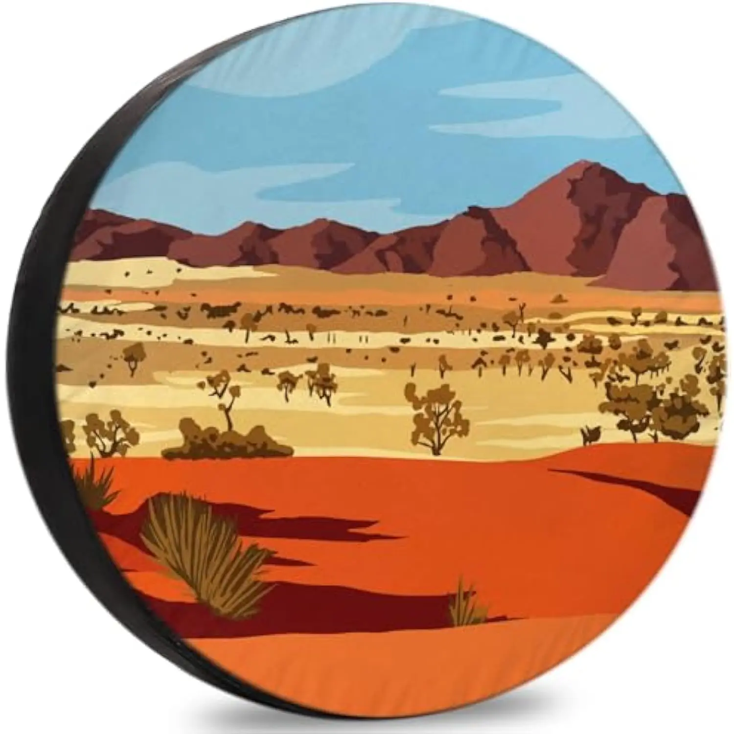 

Desert Landscape Tire Cover Camper Trailer RV SUV Truck Spare Wheel Protector Weatherproof Vinyl Dustproof Cover