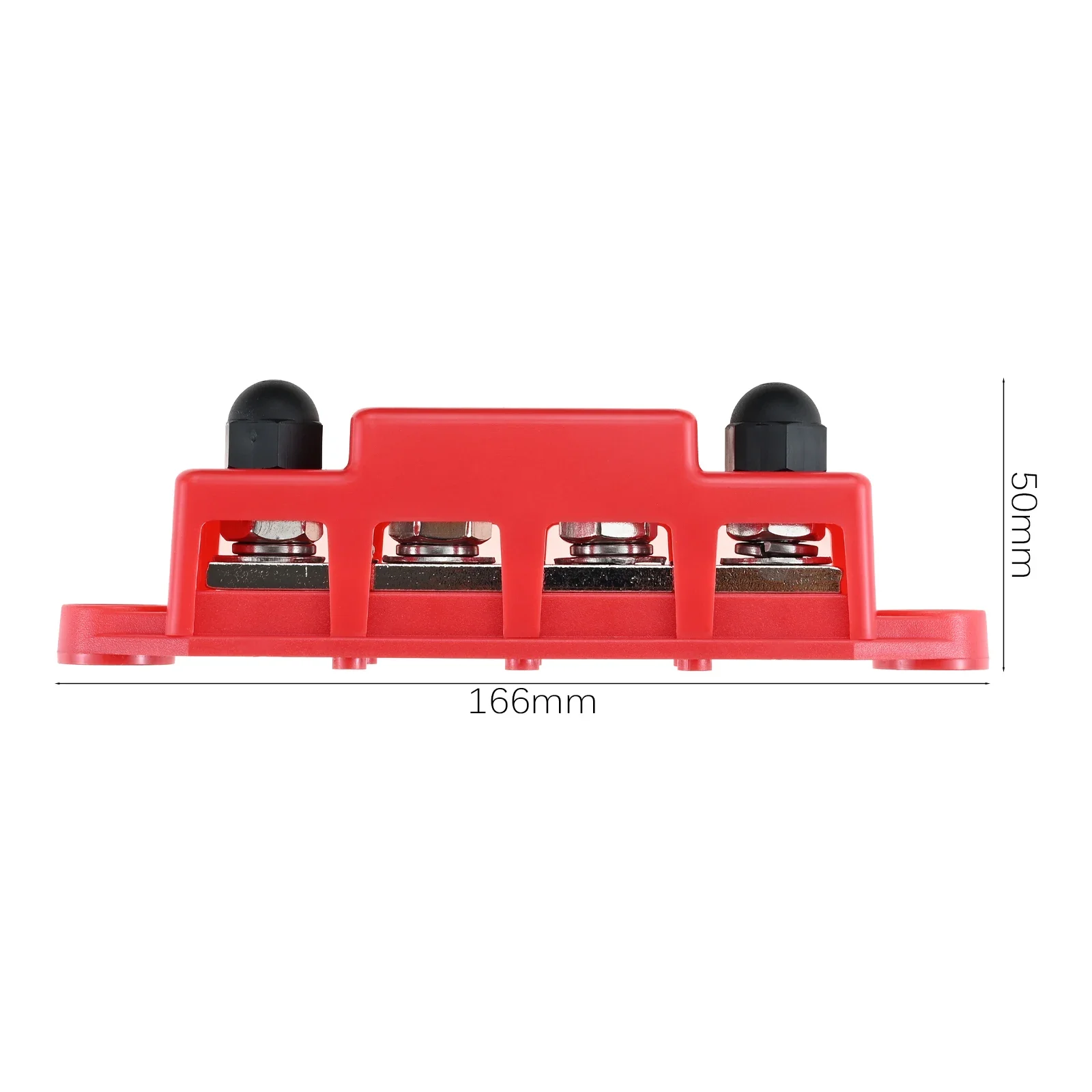 2Pcs 4-Stud Power Distribution Block Bus Bar,M10 300A 12V Marine Battery Busbar Terminal Block,Car RVs Boat Solar System