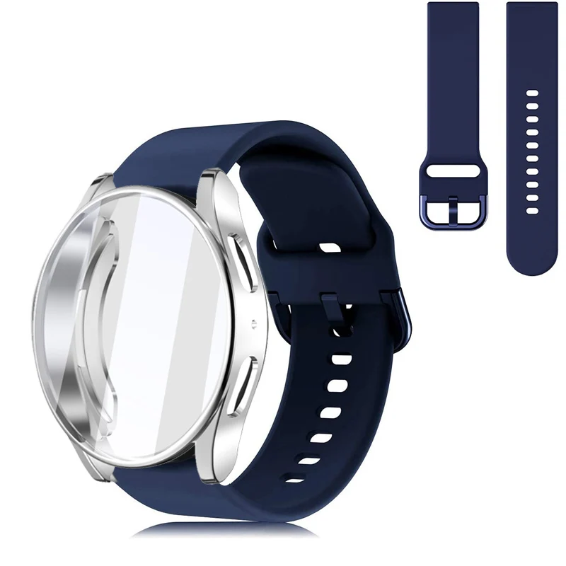 حافظة لينة من البولي يورثان الحراري والسيليكون لساعة سامسونج جالاكسي ، غلاف واقي ، سوار رياضي ، ساعة جالاكسي 7 ، 6 ، 5 ، 4 ، 40 ، 44