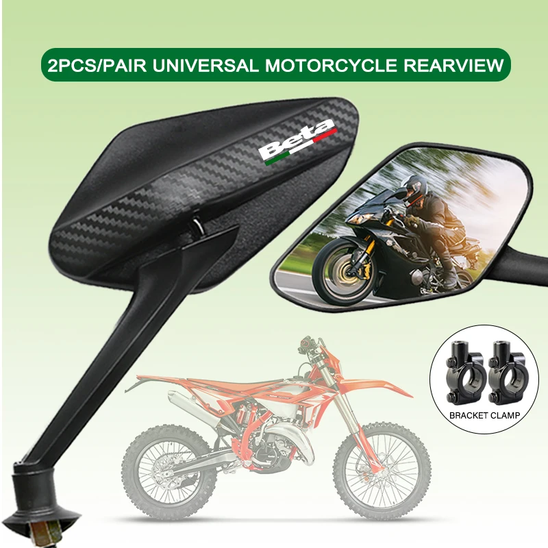HD Vision Anti-Glare Motorcycle Mirrors Shockproof material accessories For Beta Evo 250 Junior Senior RR 125 480 SM 4T Enduro