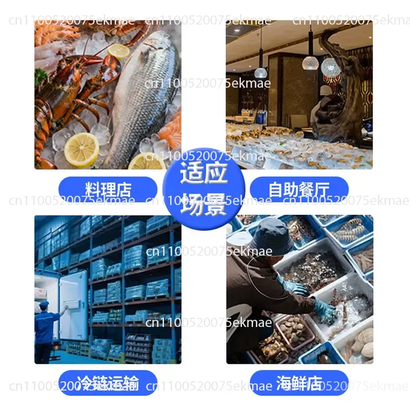 Commercial Flake Ice Machine, Seafood Buffet Ice Machine, Catering Supermarket Ice Flake Machine