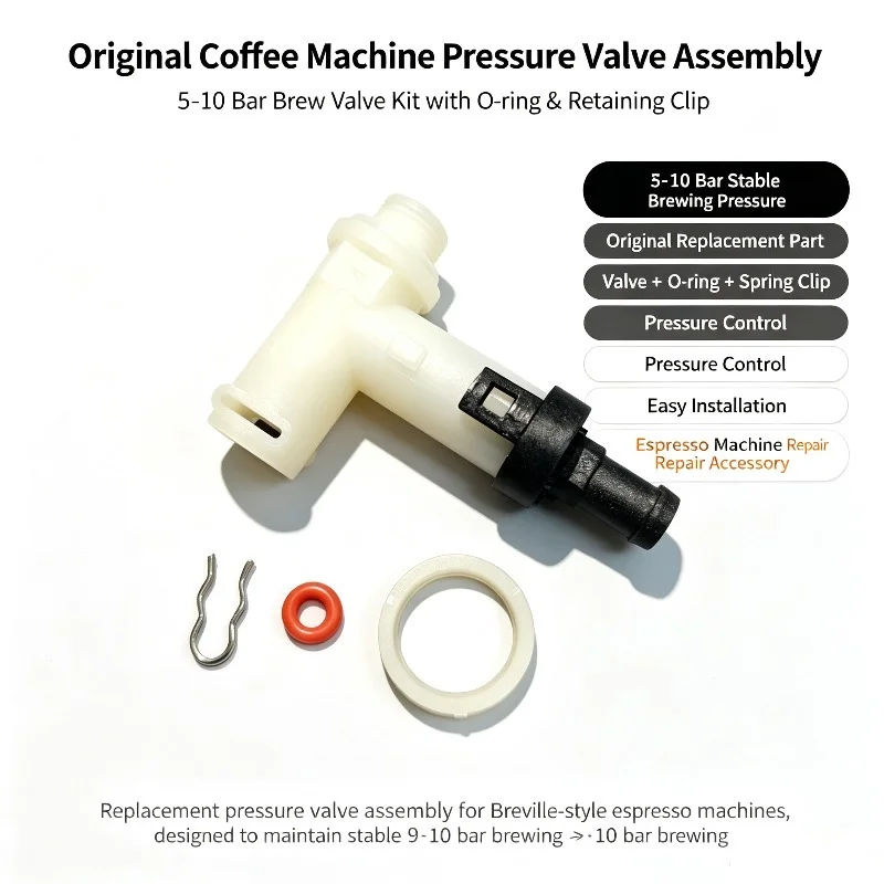 10BAR OPV Valve Replacement Parts, Compatible with Breville Coffee Machine, Fits Next to Water Pump